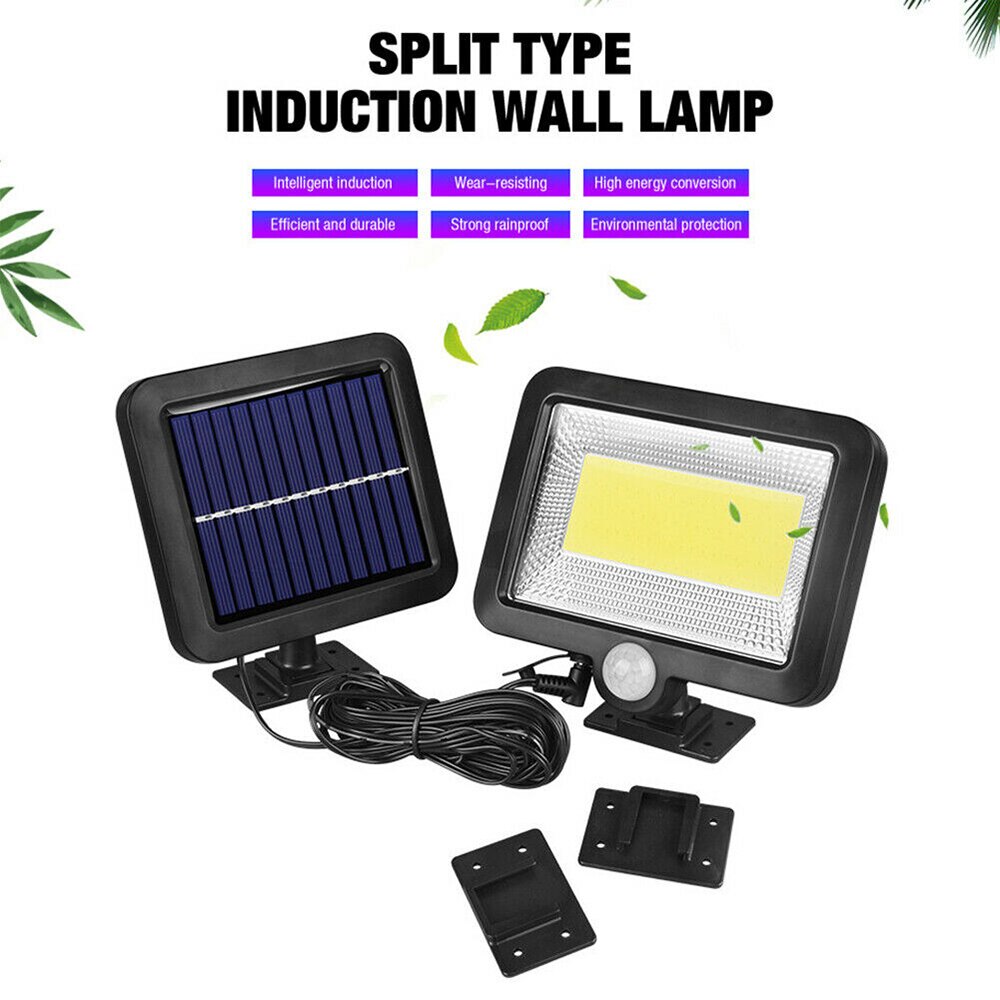 LED 투광 조명 방수 야외 태양 광 전원 모션 센서 스포트 라이트 정원 안뜰 보안 벽 램프 태양 램프 50W